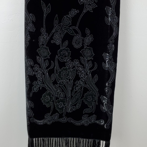 Loris accessories scarf lace black silk blend - Picture 2 of 5